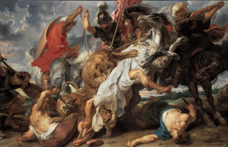 Peter Paul Rubens TheLion Hunt (mk01) France oil painting art